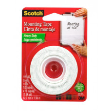 3M Scotch 110 強力雙面海綿膠貼 1/2" x 75" - D76