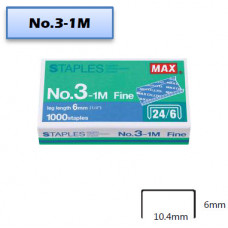 MAX NO.3-1M 釘書針(1,000枚)